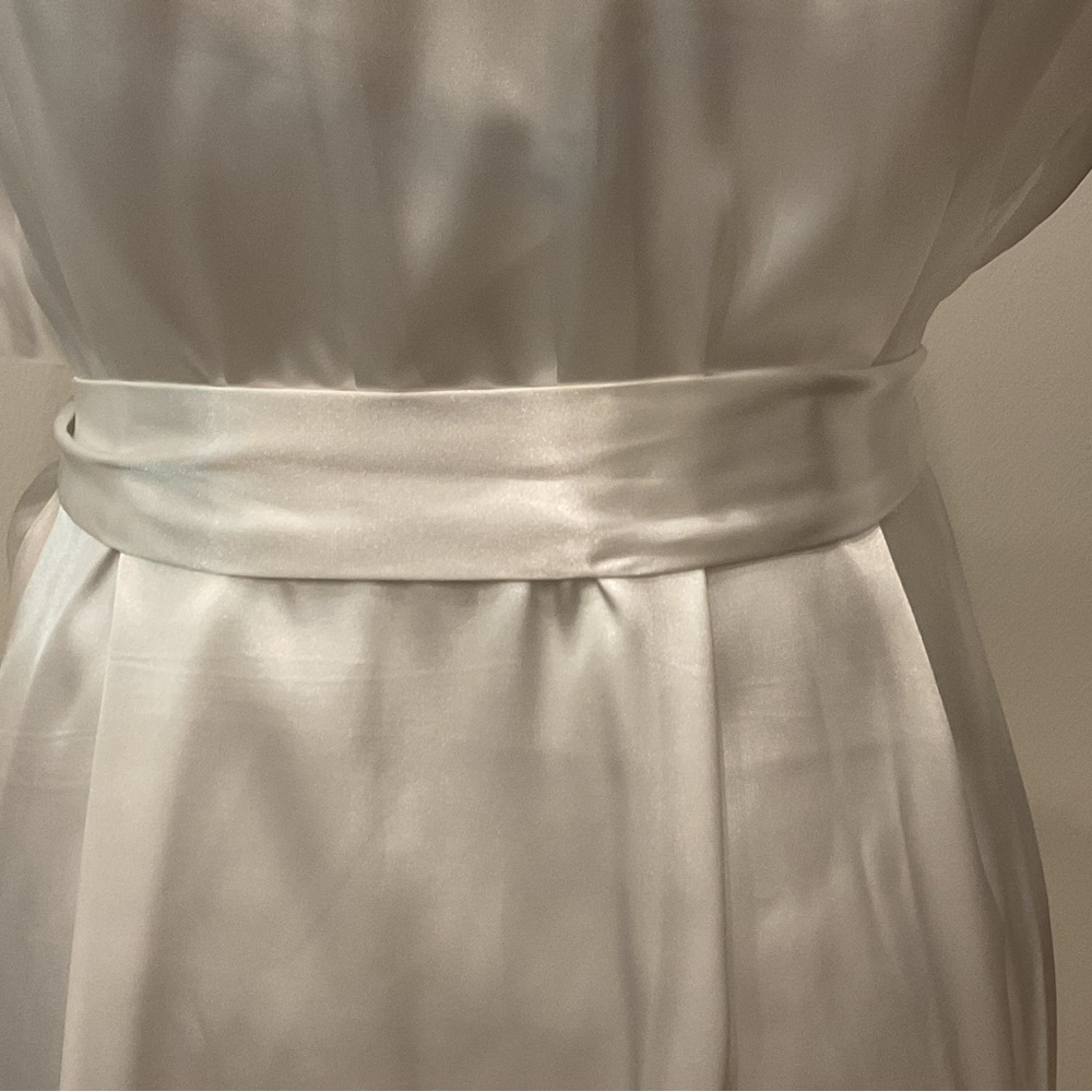 Linea Donatella Bridal Satin Lace-Trim Robe & Chemise Set - Picture 8 of 16
